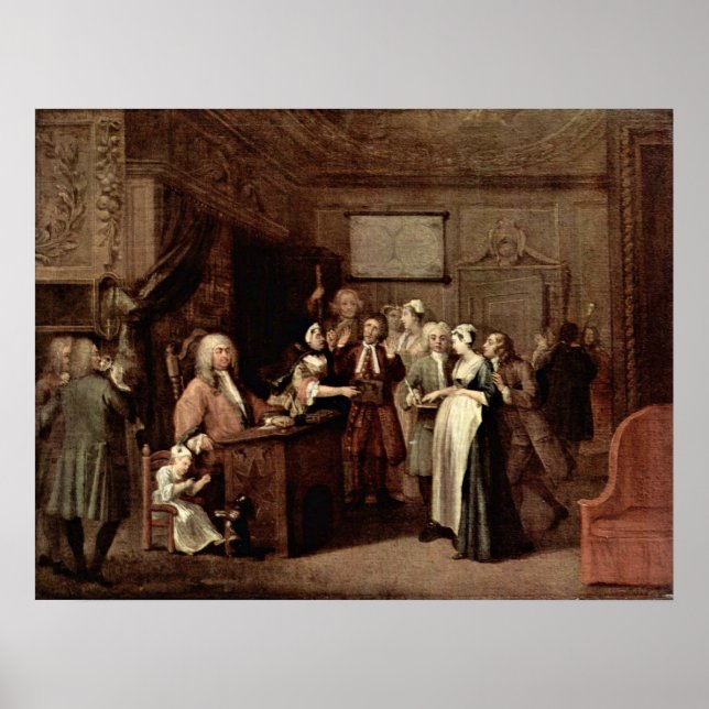 Póster A denúncia de William Hogarth (Frente)