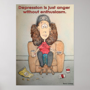 Póster A depressão é apenas raiva sem entusiasmo