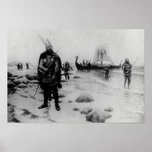 Póster A descoberta de América por Leif Eriksson