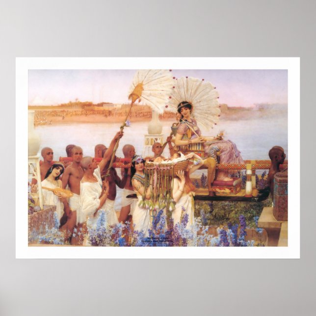 Póster A descoberta de Moisés, Sir Lawrence Alma-Tadema (Frente)