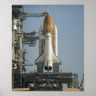 Póster A descoberta do vaivém espacial senta pronto