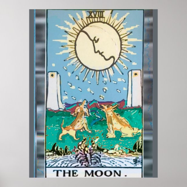 Poster A Design da Placa Tarot da Lua (Frente)