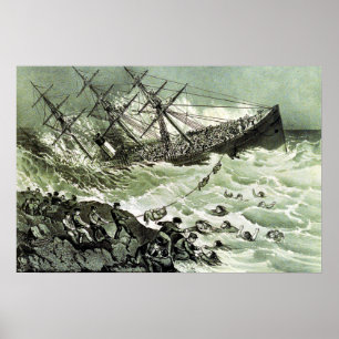 Poster A destruição do Atlântico - 1873