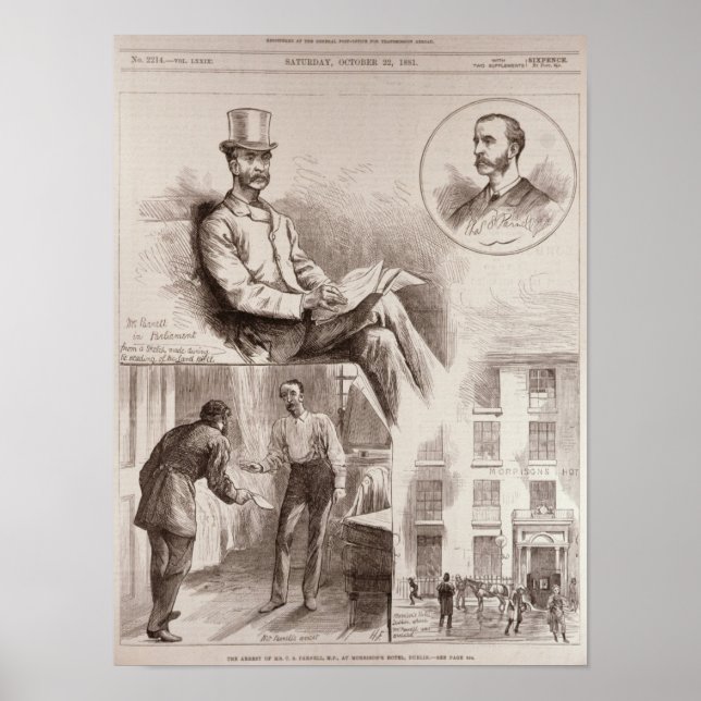 Póster A detenção de C.S. Parnell, MP (Frente)