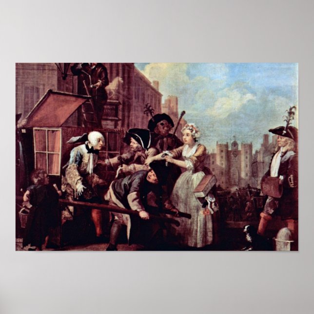 Póster A Detenção Por Roubo " De Hogarth William (Frente)