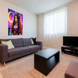 Poster A Deusa Aztec Metztli | Arte AI
