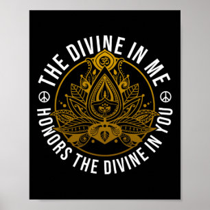 Poster A Divina Em Mim Mensagem Positiva Espiritual Ioga