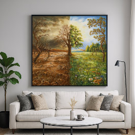 Poster A Divisão - Estilo de Ilustração de Contraste Simb