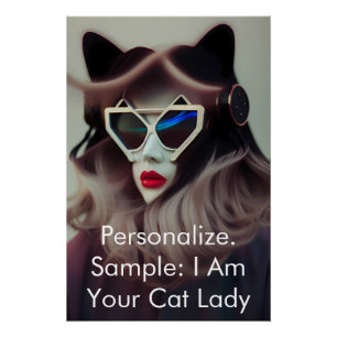 Póster A Dona do Gato (Personalizável)