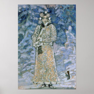 Póster A donzela da neve, um esboço para a ópera
