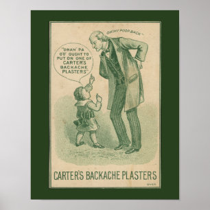 Póster A dor lombar de Carter emplastra o cartão do