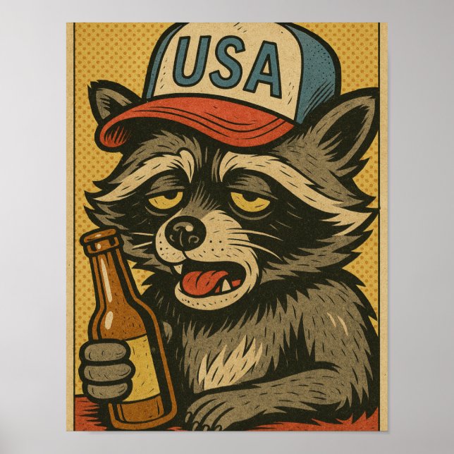 POSTER A DRUNK RACCOON WALKS INTO A BAR-6 (Frente)