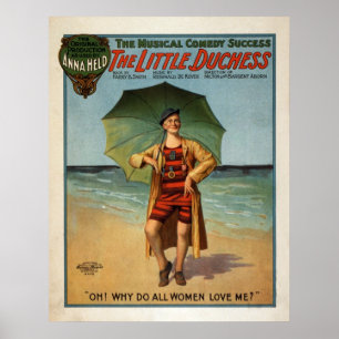 Póster A duquesa pequena comédia musical 1906