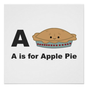 Póster A é para a torta de Apple