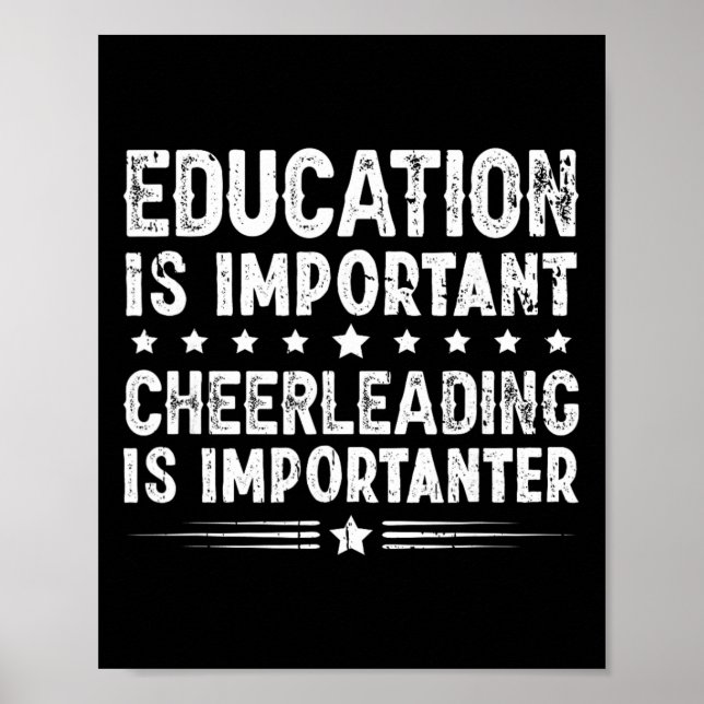 Poster A Educação É Importante O Cheerleading É Mais Impo (Frente)