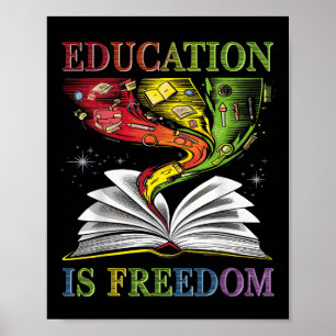 Poster A educação em história negra é a liberdade na Amér