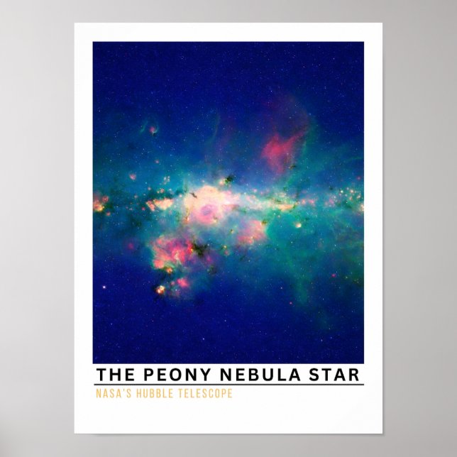 Poster A Educação Espacial da Estrela da Nebulosa Peônia (Frente)