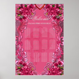 Poster A elegância das flores rosa