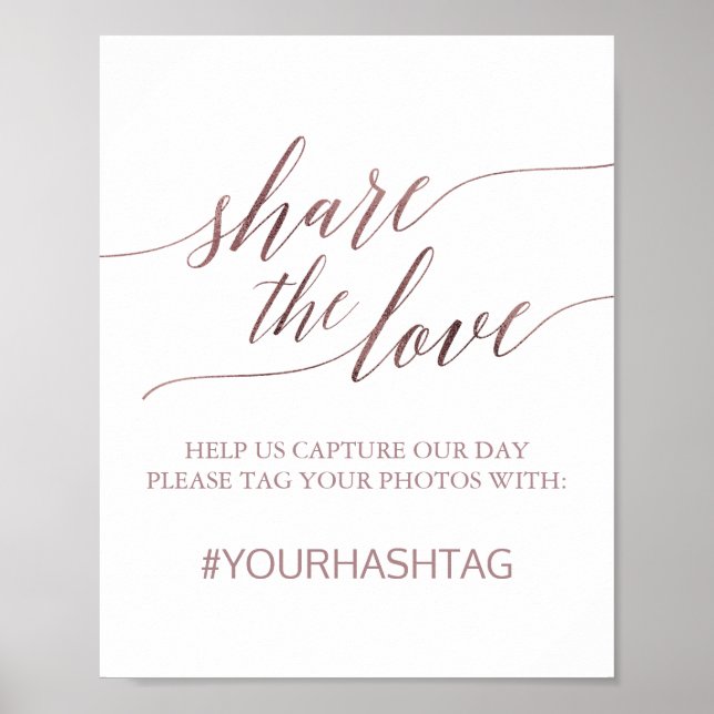 Poster A Elegante Caligrafia Dourada Compartilha O Sinal  (Frente)