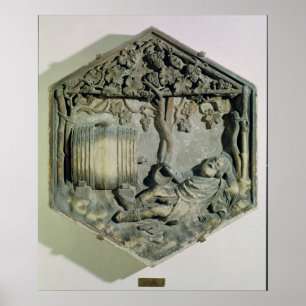 Poster A embriaguez de Noah, decorativo sextavado