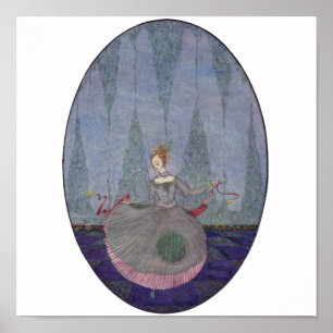 Poster A empregada doméstica pequena do mar