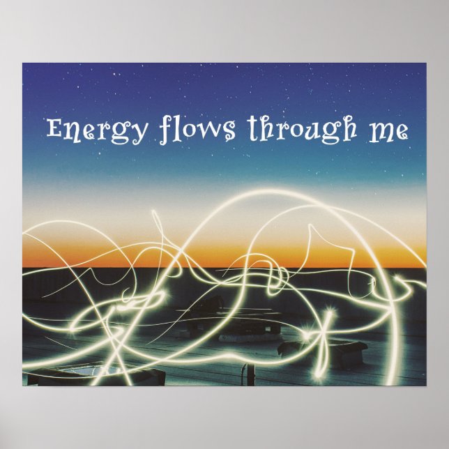 Póster A energia flui através de mim (Frente)