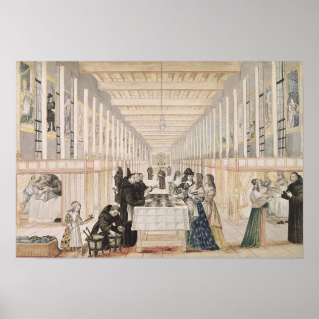 Póster A enfermaria das Irmãs da Caridade durante um (Frente)