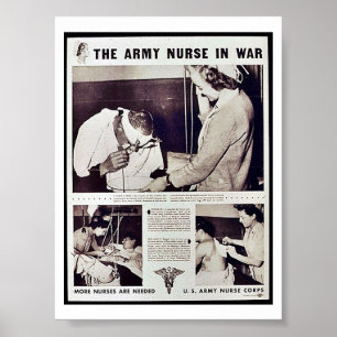 Póster A enfermeira do exército na guerra