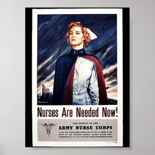 Poster A enfermeira é necessário agora!