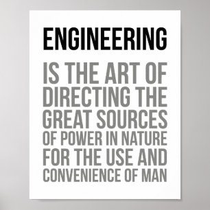 Poster A engenharia é a arte da direção