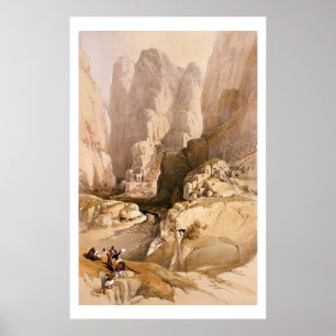 Poster A entrada a PETRA, o 10 de março de 1839, chapeia