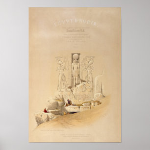 Poster A entrada ao grande templo de Aboo