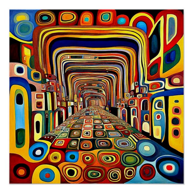Póster A Entrada para o Corredor Psicodélico (Frente)