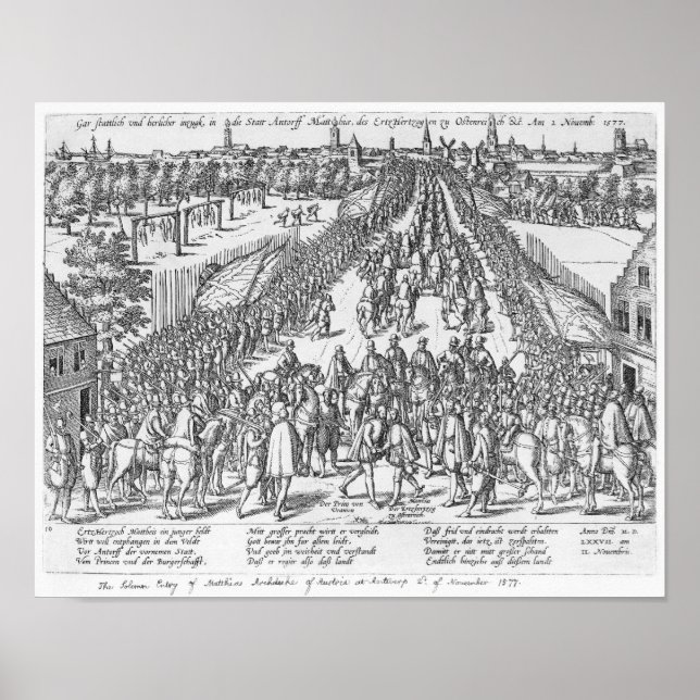 Póster A entrada Solene de Matthias (Frente)