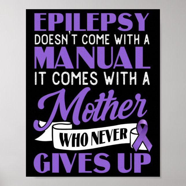 Poster A epilepsia não vem com uma epilepsia manual (Frente)