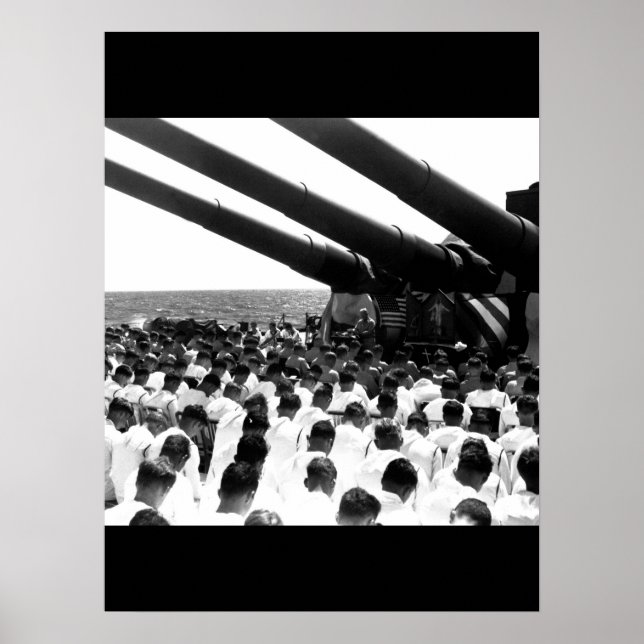 Poster A equipe do USS SUUTH DAKOTA suporta a imagem de g (Frente)