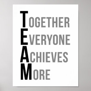 Poster A equipe junto todos consegue mais