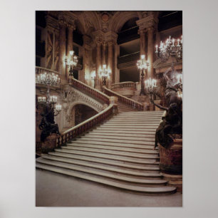 Póster A escadaria grande da Ópera-Garnier