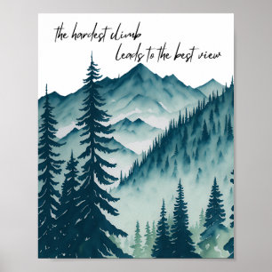 Poster A escalada mais difícil, leva à melhor vista