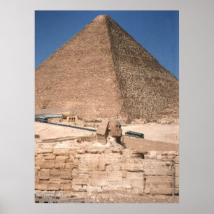 Poster A esfinge e a grande pirâmide em Giza