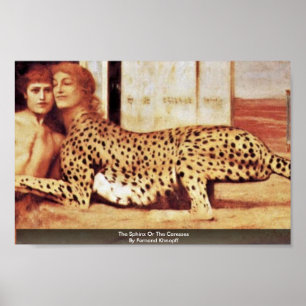 Poster A esfinge ou as carícias por Fernand Khnopff