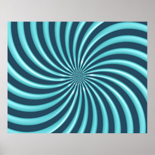 Poster A espiral óptica da arte curva o triângulo 07