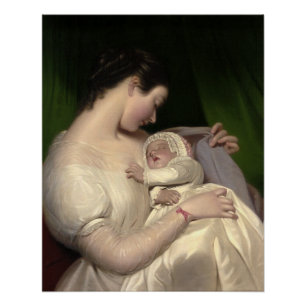Póster A Esposa de James Sant Elizabeth com a Filha Mary