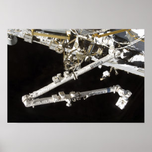 Póster A estação espacial Canadense-construída