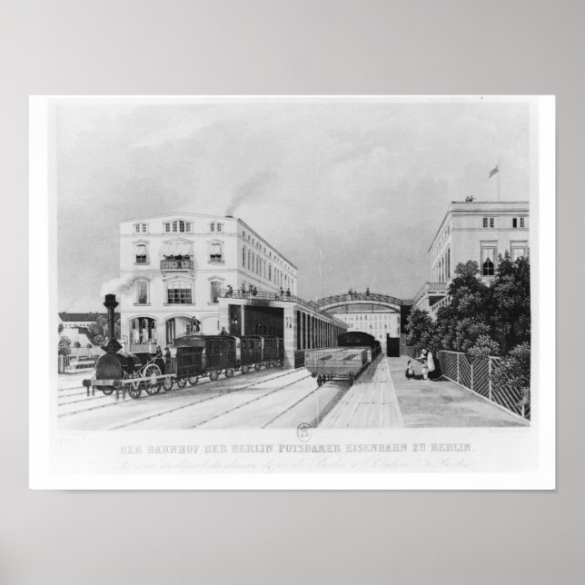 Póster A estação ferroviária do comboio Berlim-Potsdam (Frente)