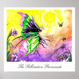 Póster A Estampa de Arte da Promenade da Polinização