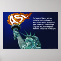 A estátua da liberdade acende seu toque para ASL 3