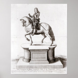 Póster A estátua do rei Charles na cruz de Charing
