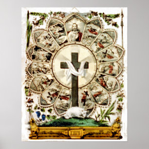 Poster A estrada à cruz santamente - 1856