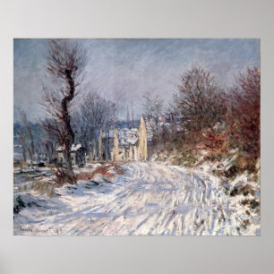 Poster A estrada a Giverny, inverno, 1885